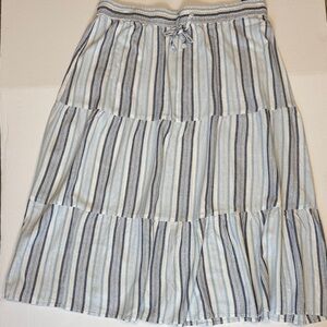 Striped Blue and White Women's Skirt
